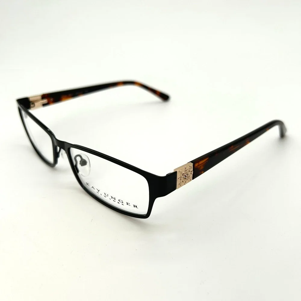 Womens Eyeglasses Frames Kay Unger K188 Size 56-16-145 Black Tortoise NEW